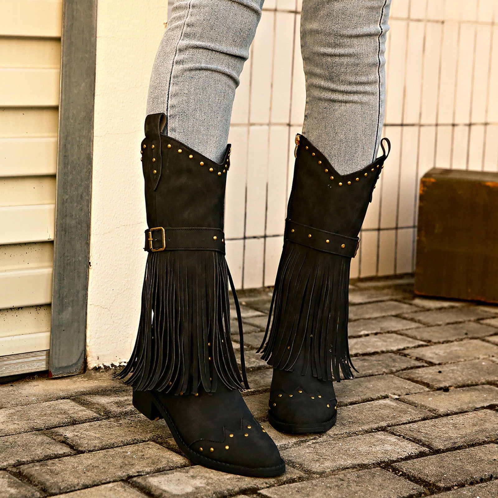 Bottines Fêtes Noël/Nouvel An - Noires à Cristaux - Pointure 3/36 - Occasion - Talon 4.5 Pouces