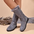 thumbnail image 1 of OKBOP Women's Faux Fur Trim Winter Boots Insulated Mid-Calf Zip-Up Chunky Sole Cozy Warm 41, 1 of 5