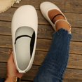 thumbnail image 1 of OKBOP Women's Faux Leather Ballet Flats, Round Toe Sleek Design, 1 of 5