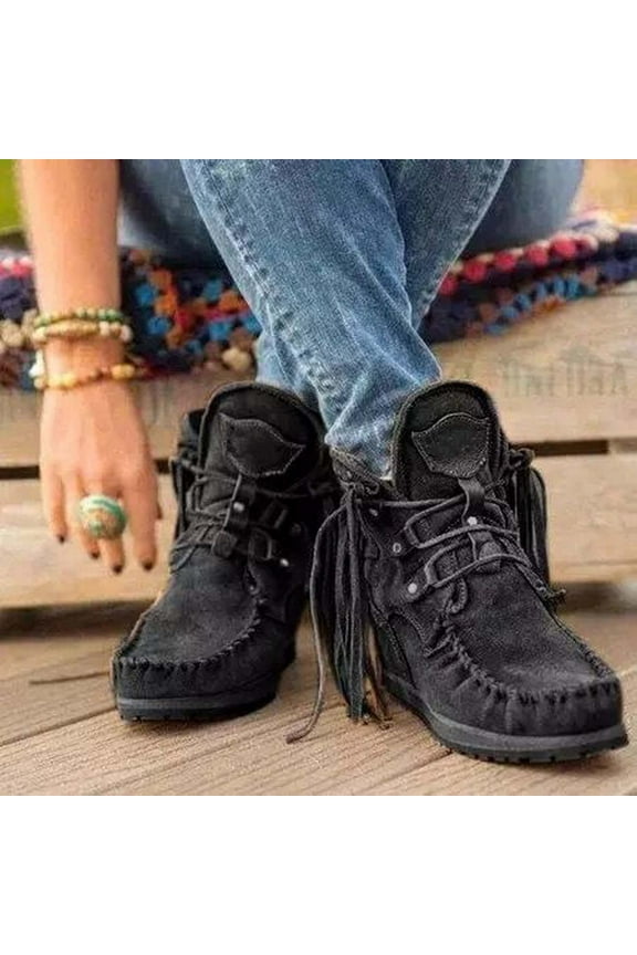 Women's Flats Mid Calf Boots-Womens Shoes Duck Vintage Christmas Warm Winter Fashion Boots for Women Womens Boots