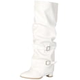 thumbnail image 1 of OKBOP Women's Knee High Boots Zip-Up Pointy Toe Slouch Buckle Strap Low Heel Boots for Fall Winter Boots Sizes 42, 1 of 5