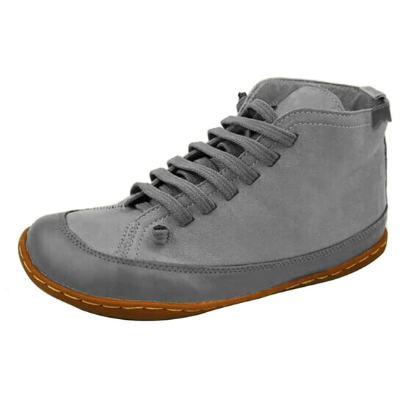 OKBOP Women's Low-heeled Ankle Boots-Chelsea Retro Winter Christmas Non Slip Shoes for Women Warm Chunky Platform Boots Womens Boots Clearance