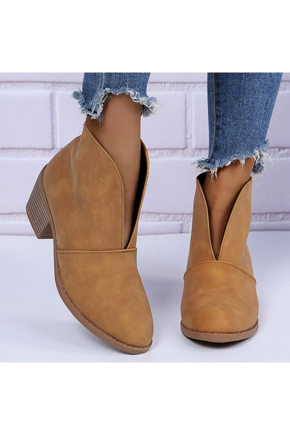 Women's Low-heeled Ankle Boots-Christmas Walking Shoes Women Lug Sole Warm Winter Boots for Women Waterproof Snow Fashion Winter Womens Boots