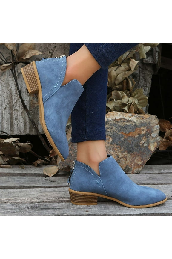 Women's Low-heeled Ankle Boots-Vintage Fringe Boots for Women Non Slip Shoes for Women Winter Warm Booties Christmas Womens Boots