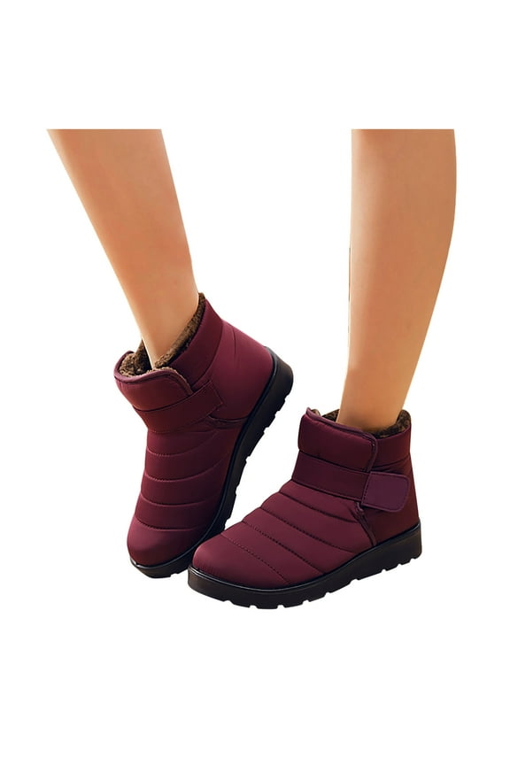 Women's Snow Boots-Winter Non Slip Shoes for Women Boots for Women Christmas Warm Retro Comfort Womens Boots