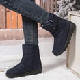 thumbnail image 1 of OKBOP Women's Walking Boots Side Zip Chunky Sole Round Toe Comfort, 1 of 5