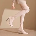 thumbnail image 1 of OKBOP Women's thigh high boots Pointed Toe Pull-On Stiletto Heel Over Knee, 1 of 5