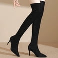 thumbnail image 1 of OKBOP Women's thigh high boots Pointed Toe Pull-On Stiletto Heel Over Knee, 1 of 5