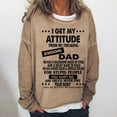 thumbnail image 1 of OKBOP Womens Blouse,Oversize Funny Text Letter Print Round-Neck Long Sleeve Loosen Single Sweatshirt Tops Pullover Blouse, 1 of 3