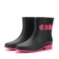 thumbnail image 1 of OKBOP Womens Heeled Mid-Calf Boots-Rain Boots Women Ankle Boots Christmas Vintage Winter Boots for Women Clearance Pink, 1 of 6