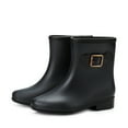 thumbnail image 1 of OKBOP Womens Heeled Mid-Calf Boots-Rain Boots Womens Tall Boots Christmas Fashion Winter Boots for Women Clearance Black, 1 of 6