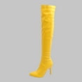 thumbnail image 1 of OKBOP Womens High Heels Over-The-Knee Boots-Christmas Rain Boots for Girls Thigh High Fashion Winter Boots for Women Clearance Yellow, 1 of 5