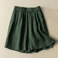 thumbnail image 1 of OKBOP Womens Shorts Athletic- Green Casual Elastic Waist Wide-Leg Relaxed Fit Shorts, 1 of 6