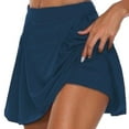 thumbnail image 1 of OKBOP Womens Shorts Clearance Blue Sport Relaxed Fit Casual Wide-Leg Shorts, 1 of 5
