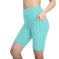 thumbnail image 1 of OKBOP Womens Shorts Plus Size Green Sports Yoga Pants Slim-Leg Skinny Loungewear Workout Bottoms, 1 of 3