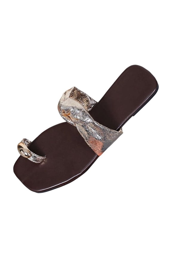 flat sandals for women Sandals Open Toe Slide platform Toe Loop Medium Arch flat sandals for women Flat Heel Slip-Resistant Stability Flatform