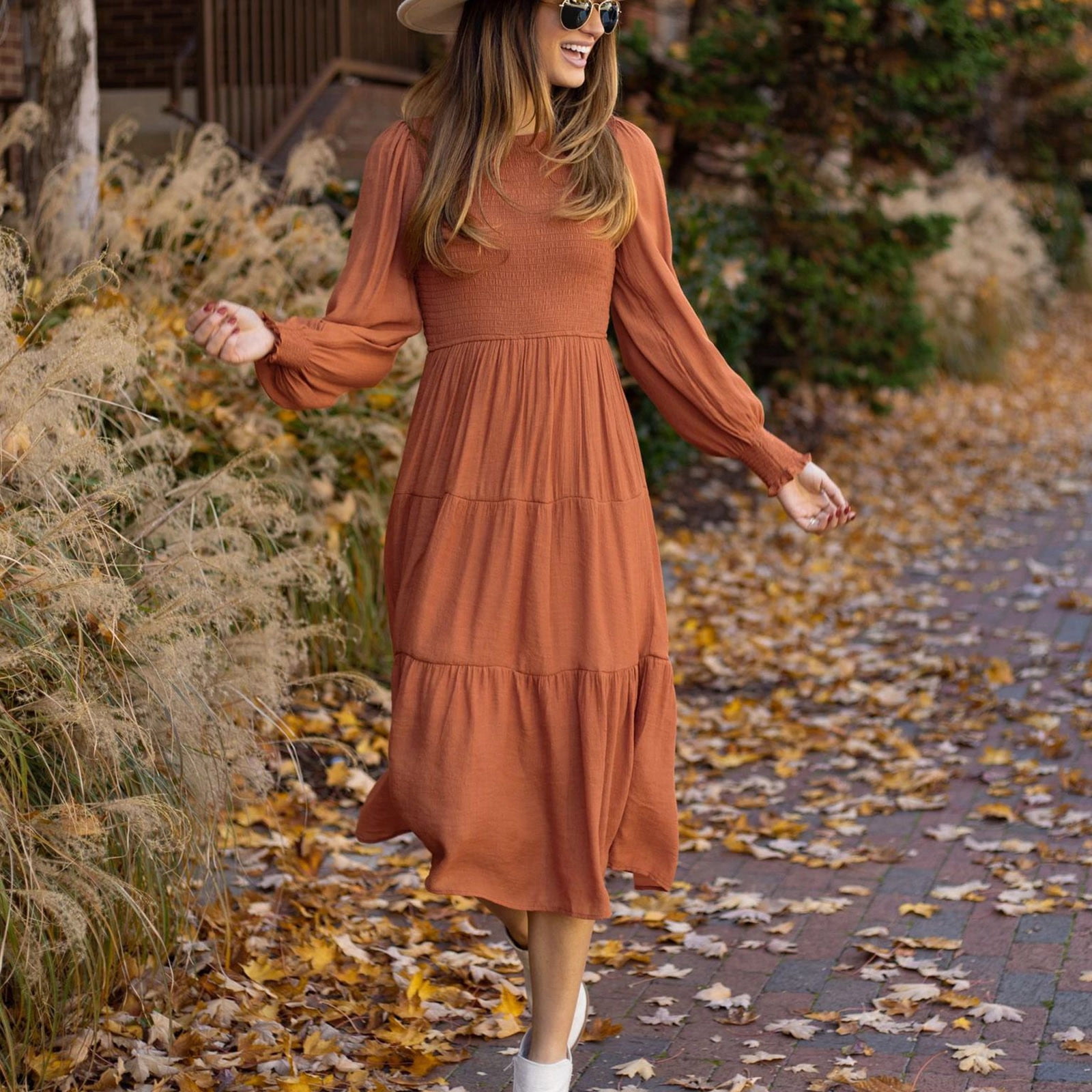 Mid calf dresses for wedding guests cheap