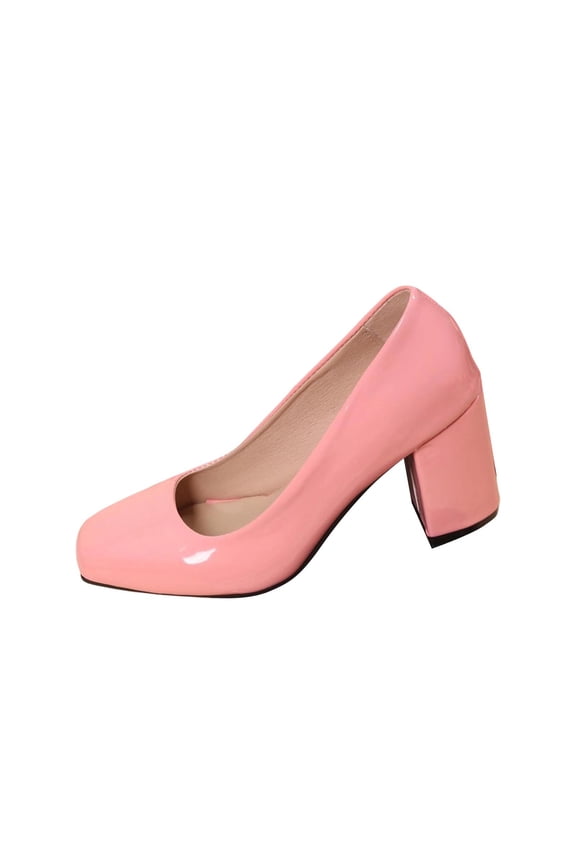 heels for women Flat T-Strap Closed Toe heeled Medium Arch Heels Thick Low Heel Arch Support Stability