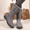 thumbnail image 1 of OKBOP women's snow boots winter snow Waterproof Mid-Calf Snow Platform 40 Gray Sizes, 1 of 5
