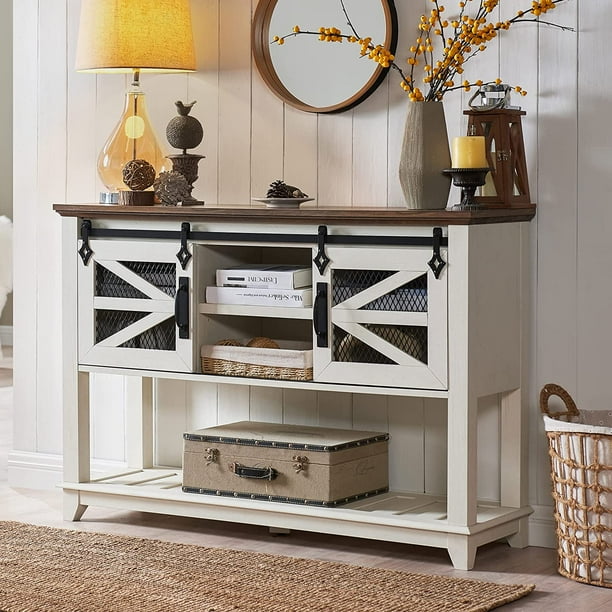Off white entryway table discount