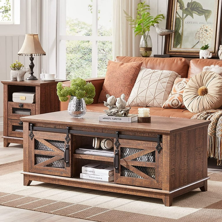 Barn door accent table online