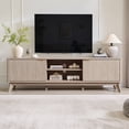 thumbnail image 1 of OKD 70" Modern Farmhouse TV Stand with 2 Soft Close Door, Fluted Entertainment Center Console Table, Media Furniture for Living Room, Alder White, 1 of 6