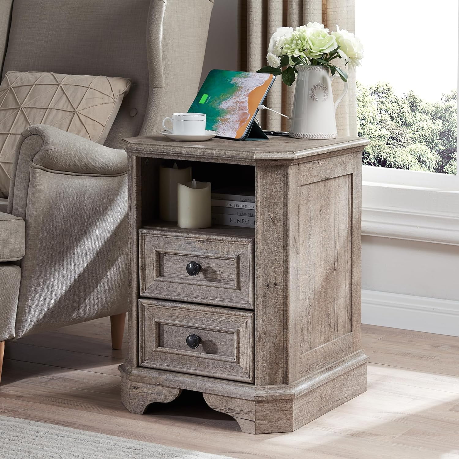 Salt oak end table deals