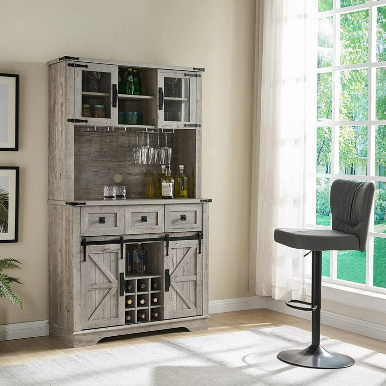 Dining room hutch with wine 2025 rack