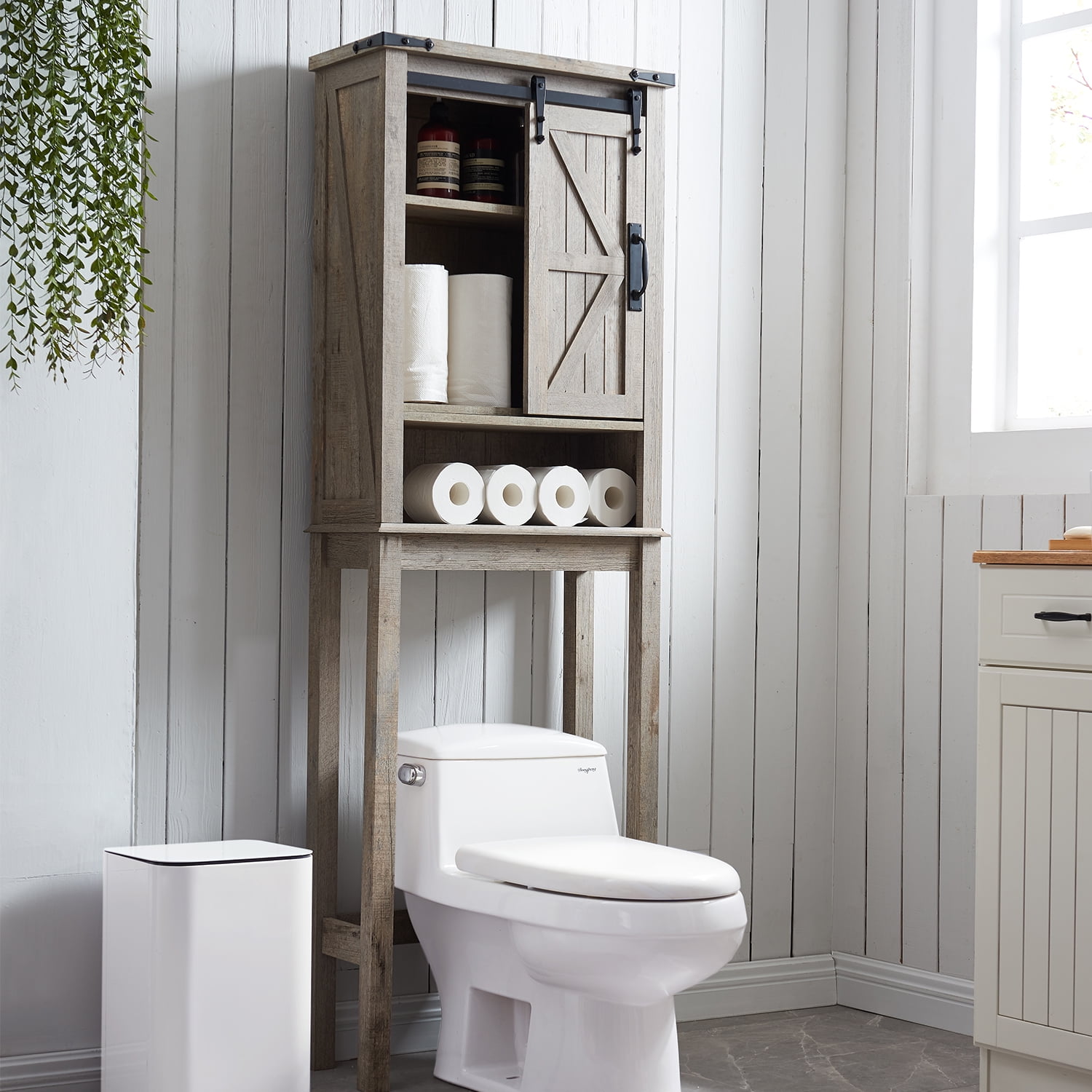 OKD Farmhouse Storage Over Toilet for Bathroom, Living Room