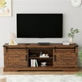 thumbnail image 1 of OKD Farmhouse TV Stand for 75 Inch TVs, Reclaimed Barnwood Entertainment Center with Sliding Barn Doors, 1 of 13