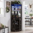 OKD Industrial Corner Liquor Tall Dining Room Kitchen Storage