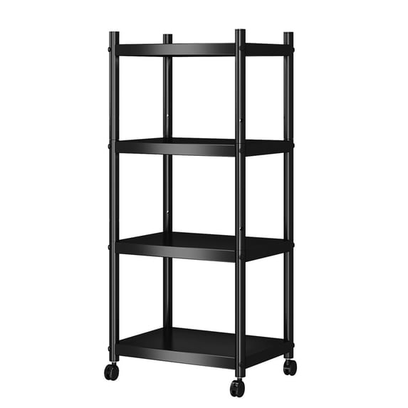 OKENTEN 4-Tier Sturdy Shelf, Crevice Storage for Kitchen Bathroom Bedroom Living Room, 360°Rotation & removable