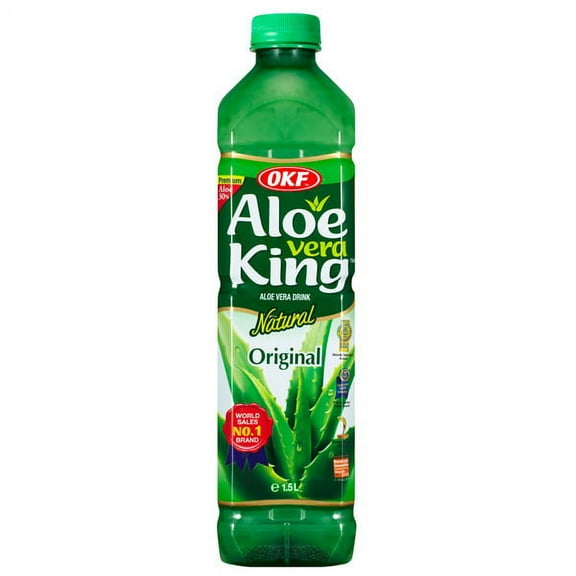 OKF Aloe Vera King Premium Drink 50.7 oz Plastic Bottles - Pack of 12