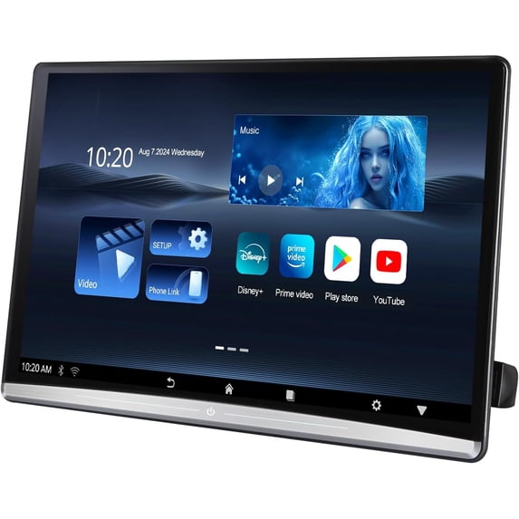OKG 13.3Inch Android 11 Car Tablet TV, Car Headrest Monitor Touchscreen Support 5G WiFi Wireless Phone Mirror Link Airplay HDMI Bluetooth USB SD Car Video Player (13.3" 2G Ram+32G ROM(1*pc))