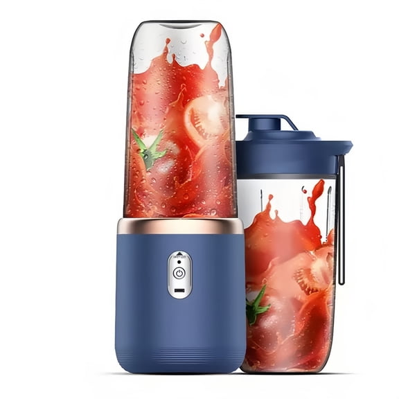 OKG Portable Blender,  13.5 fl oz 6-Blade USB Cordless Mini Smoothie Maker, 2 Cups Included, Blue