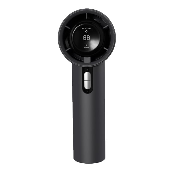OKG Turbo Handheld Fan, 100-Speed Rechargeable Pocket Fan with LED Digital Display, Black