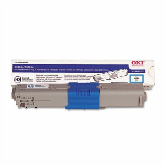 OKI - 44469703 Toner, 3,000 Page Yield, Cyan 44469703 (DMi EA