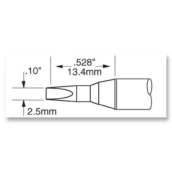 OKI METCAL - Conical Long Reach Soldering Tip 2.5mm