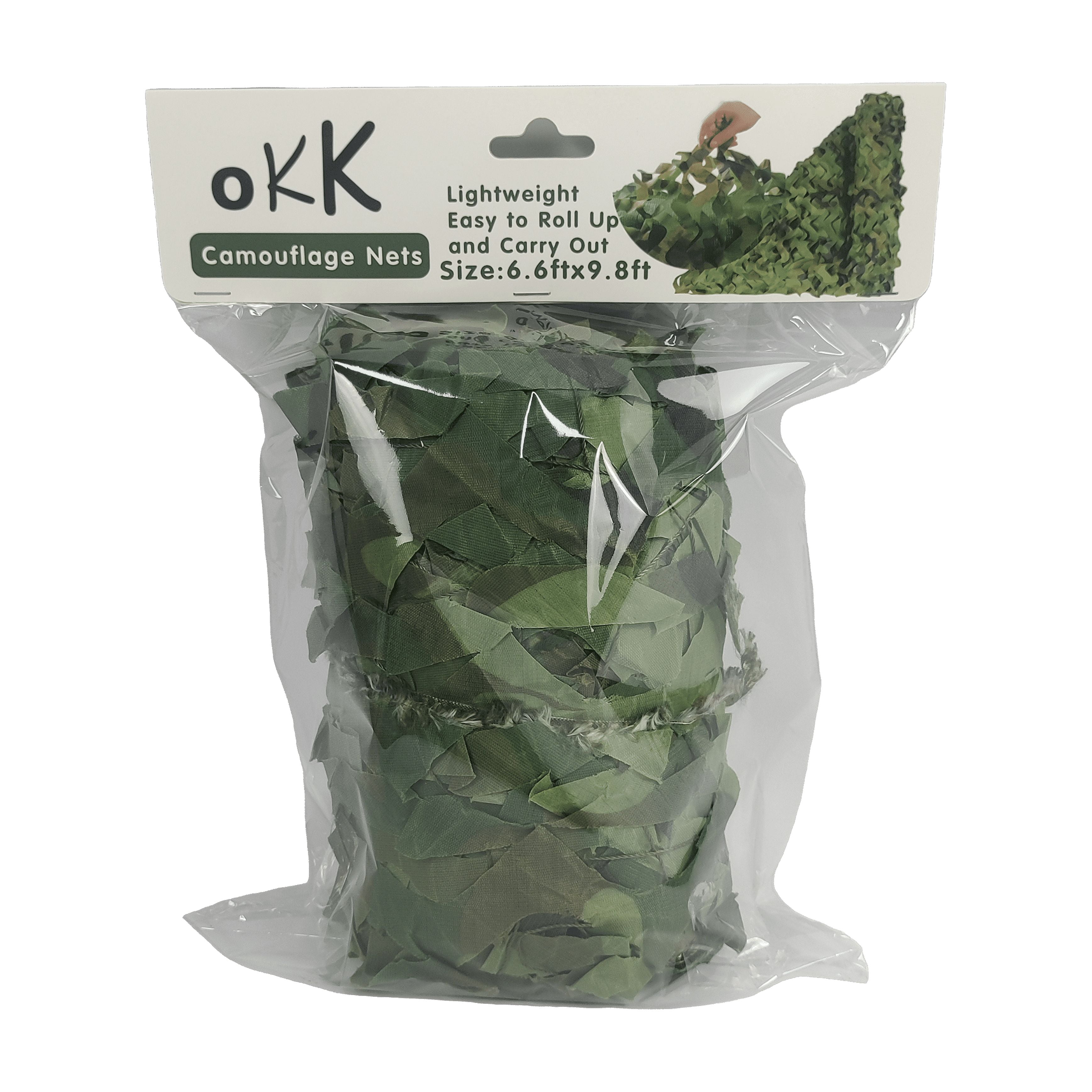 OKK Camouflage Netting, 150D Oxford Woodland Camo Net for Hunting, Camping & Decoration