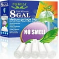 thumbnail image 1 of OKKEAI 8 Gallon/30L Large Garbage Bags  for Bathroom,Home Office, Lawn,60 per Pack,Clear., 1 of 6