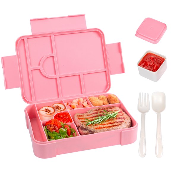 OKKEAI Bento Boxes - Lunch Boxes Plastic Portable Meal Prep Container with Separate Compartments