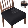 thumbnail image 1 of OKKEEY Waterproof Chair Seat Covers with Velcro Closure, 2Pcs Stretch Slipcovers for Dining Chairs, Removable Seat Cushion Protectors for Kitchen Chairs, Black, 1 of 10