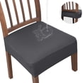 thumbnail image 1 of OKKEEY Waterproof Chair Seat Covers with Velcro Closure, 2Pcs Stretch Slipcovers for Dining Chairs, Removable Seat Cushion Protectors for Kitchen Chairs, Dark Gray, 1 of 10