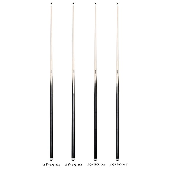 OKKO 1-Piece Pool Billiard House Bar Cue Sticks 57”, Screw-On Tip, Pack of 4 (18-20 oz)