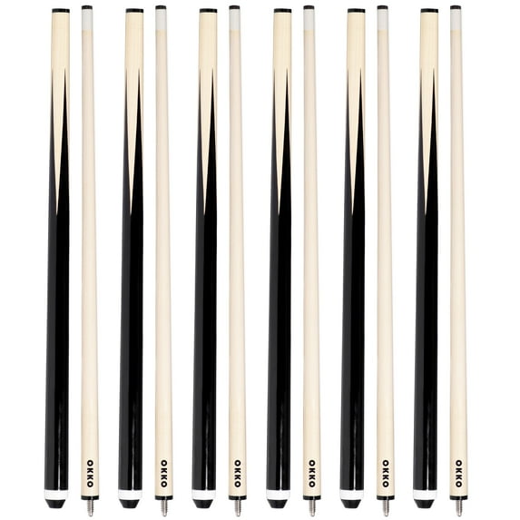 OKKO Billiard Cue Medium 13 mm Standard Glue-On Leather Billiard Cue Tips, 6 Count