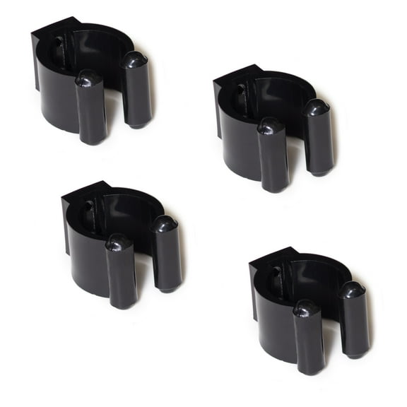 OKKO Billiard Pool Cue Plastic Clips 21mm Height Black 4 Pack with Screws Replacement Cue Rack Holders for Pool/Billiard Sticks
