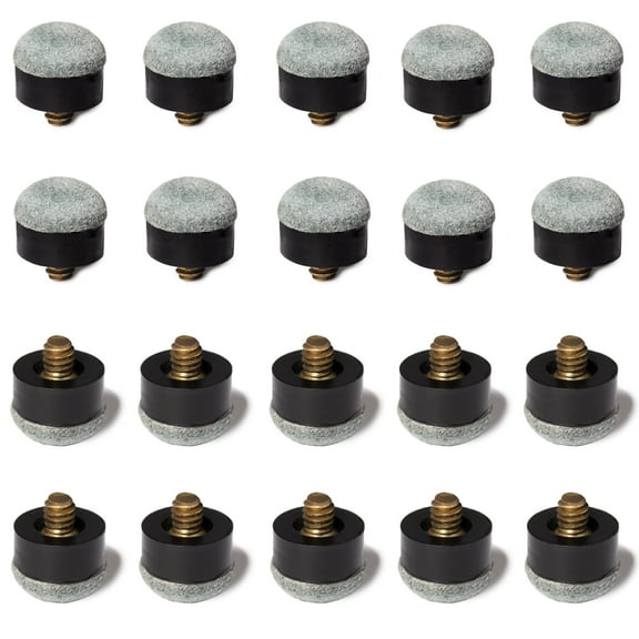 OKKO Billiard Pool Cue Screw-On Tips Soft, Pack of 20 (12 mm)