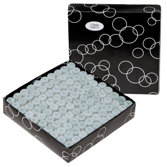 OKKO Billiard Pool Cue Slip-On Tips Soft, Pack of 100 (13 mm)