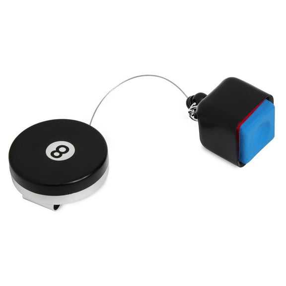 OKKO Retractable 8-Ball Chalker Billiard Pool Cue Chalk Holder with Belt Clip Black