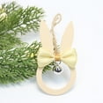 thumbnail image 1 of OKKVV 1PCS Easter Bunny Pendant, Wooden Rabbit Door Knob Hanging Decorations with Bows Bells a Hanging Rope Birthday Wedding Party Supplies Front Door Garland Front Door Sign, Yellow, 1 of 3